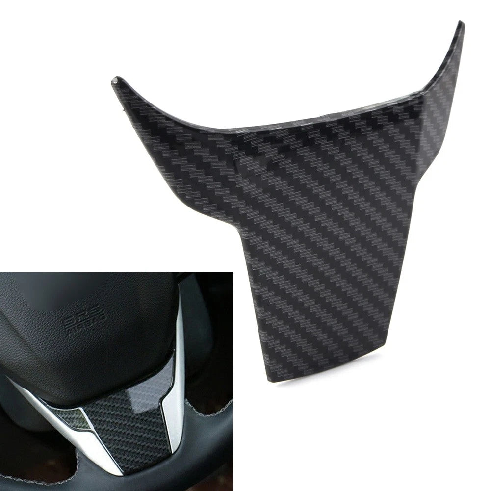 Carbon Fiber Steering Wheel Cover Trim for Honda Civic (2016–2017)