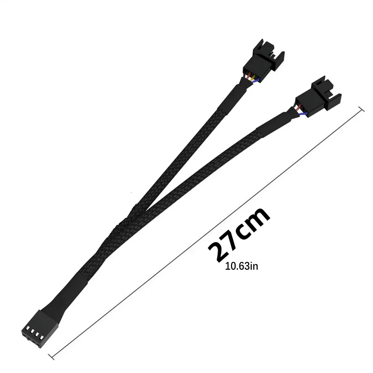4Pin Fan Extension Splitter Cable for Universal Applications (1 to 2)