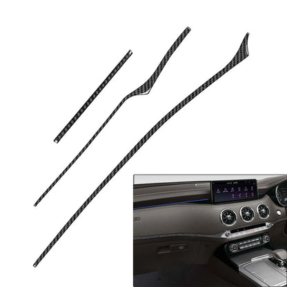 3X Instrument Dashboard Panel Cover Trim Strips for Kia Stinger (2018–2023)