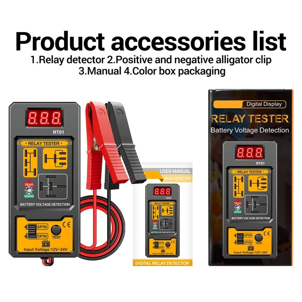 Relay Testing Tool for Various Vehicle Models (Backlit LCD)