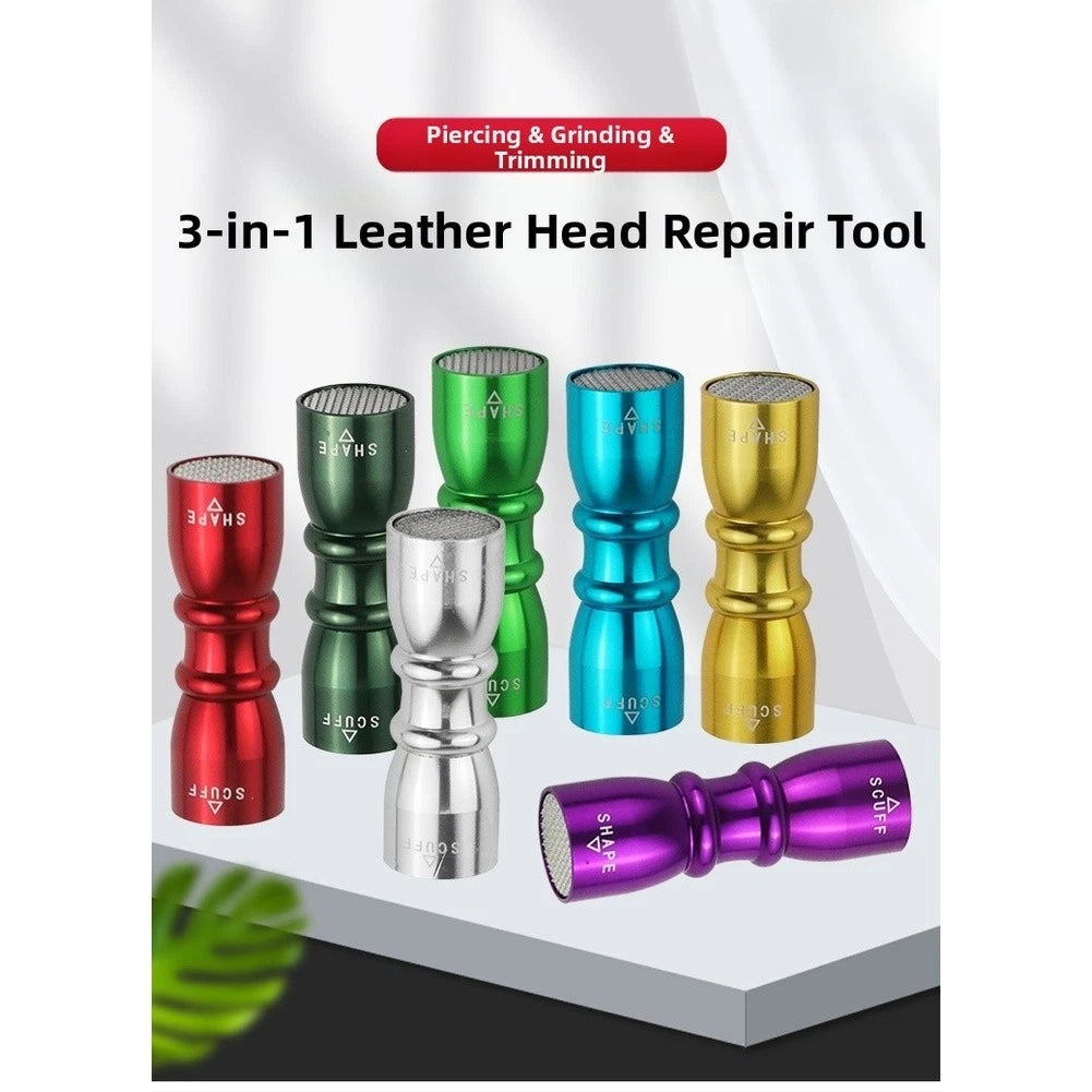 3 in 1 Billiard Cue Tip Repair Tool Scuffer Shaper for Cue Tips