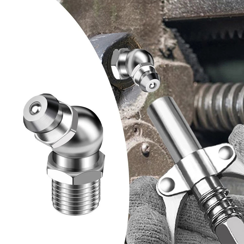 30pcs 45 Degree Zerk Grease Fittings for Heavy Duty Machinery