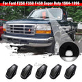 Set of 5 White LED Front Roof Marker Running Lights for Ford F150 F250 F350 (1984–1997)