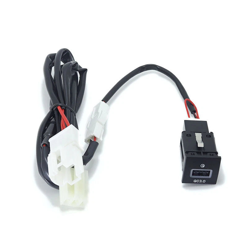RED LED USB QC3.0 Charger for VW Jetta MK6 (2010–2014) & Scirocco (2008–2014)