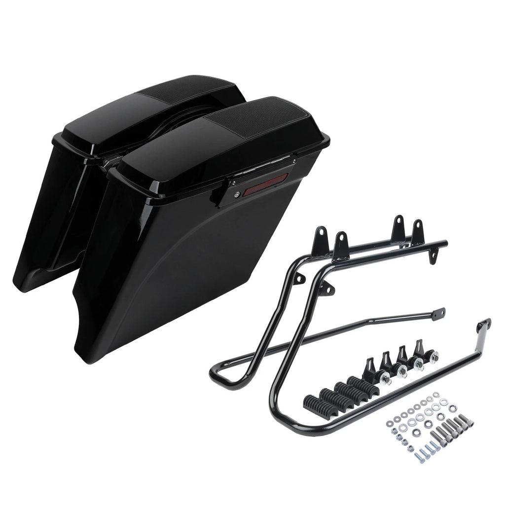 5" Stretched Saddlebags Speaker Lids Bracket for Harley Softail (1984–2017)