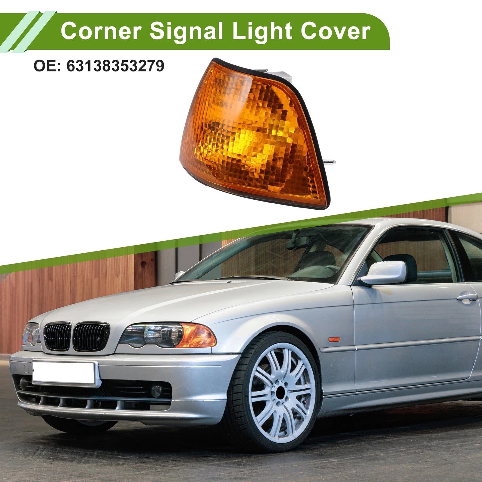 Left Corner Signal Light Cover Replacement for BMW 3 Series (1992–1998)