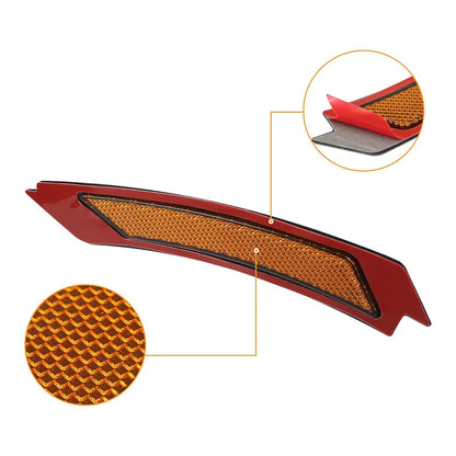 2Pcs For 09-11 BMW E90 E91 LCI Front Side Marker Bumper Fender Reflectors Yellow