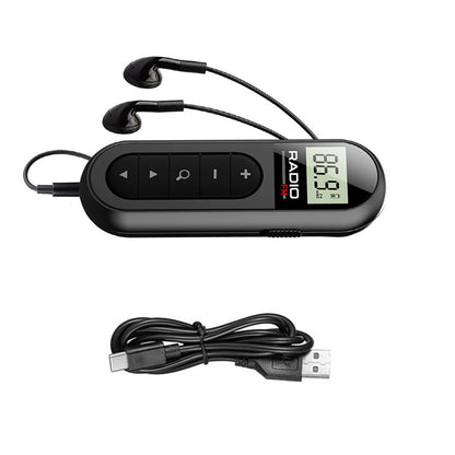Portable LCD Digital Screen FM Radio with Earphone