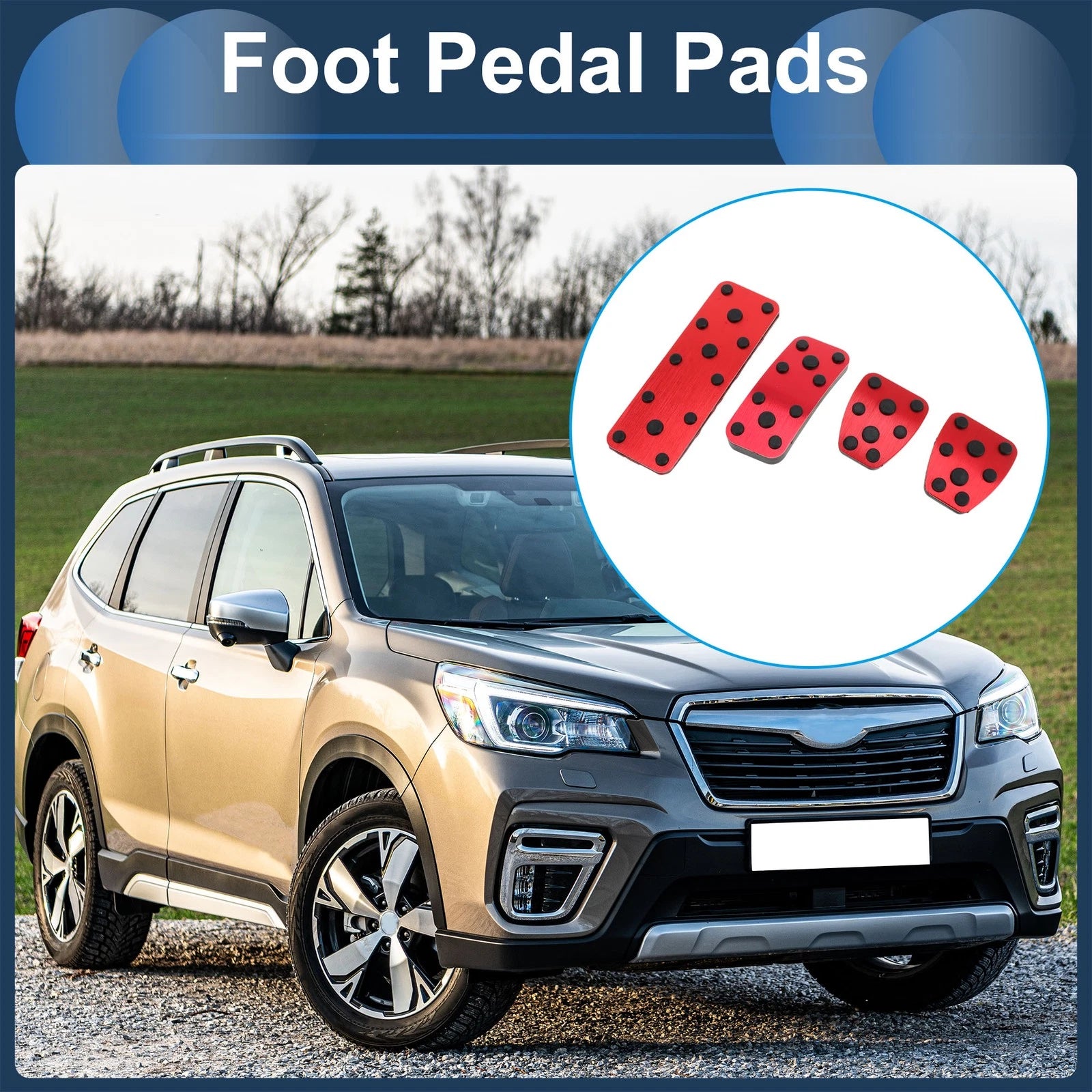 4 Pcs Accelerator Pedal Covers Replacement for Subaru Forester (2006–2018)