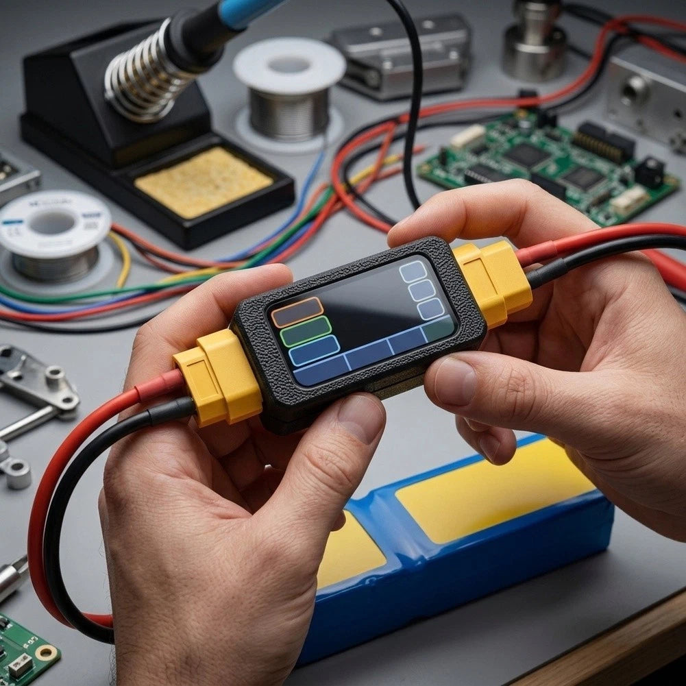 Bidirectional Wattmeter for Battery Capacity Check (1m Ohm Shunt Resistor)