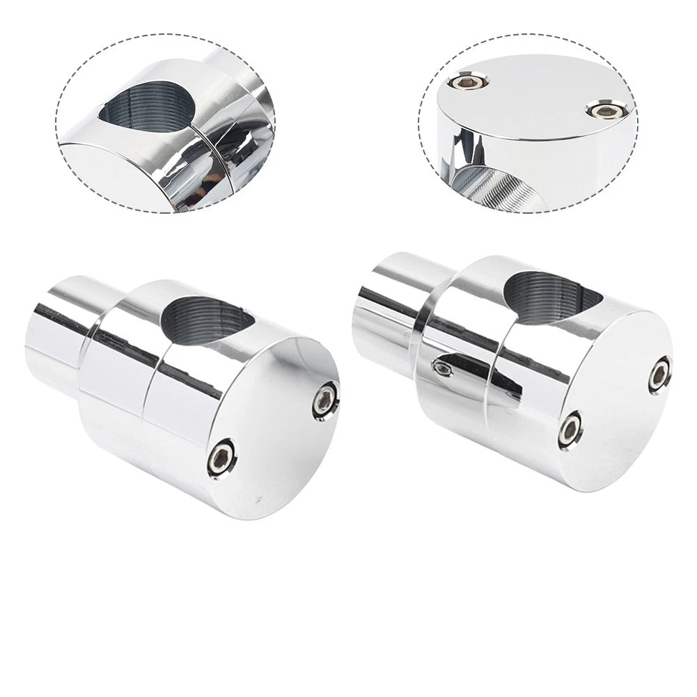 7/8" Handlebar Riser Clamp Mount Kit Chrome for Harley Honda