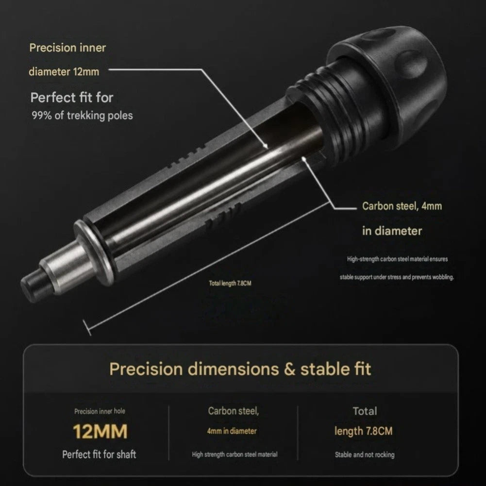Carbon Steel Pole Tip for Hiking Trekking (Lightweight, Rust Resistant)