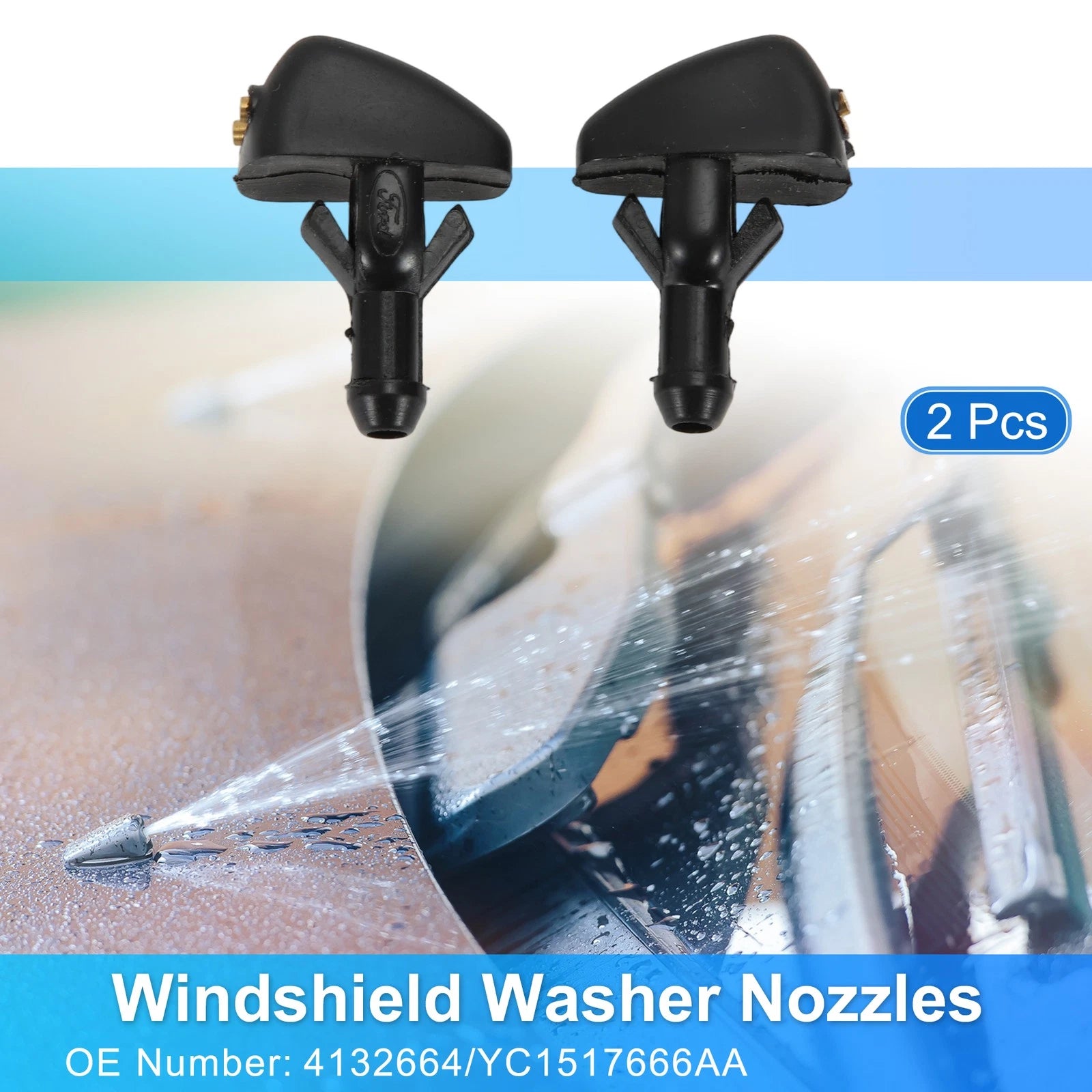 Windshield Washer Nozzle for Ford Transit V184-V347 (2000–2014) 2X No. 4132664