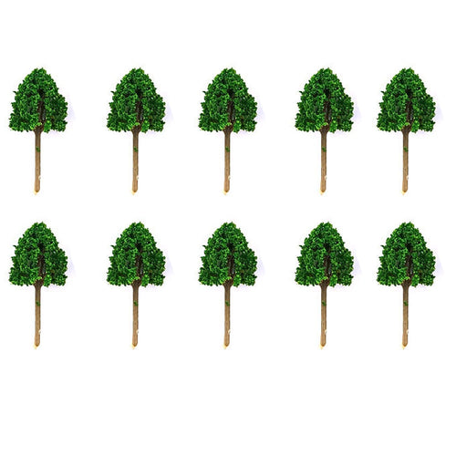 10pcs 2.36" Model Trees for Train Railway Park Wargame Landscape