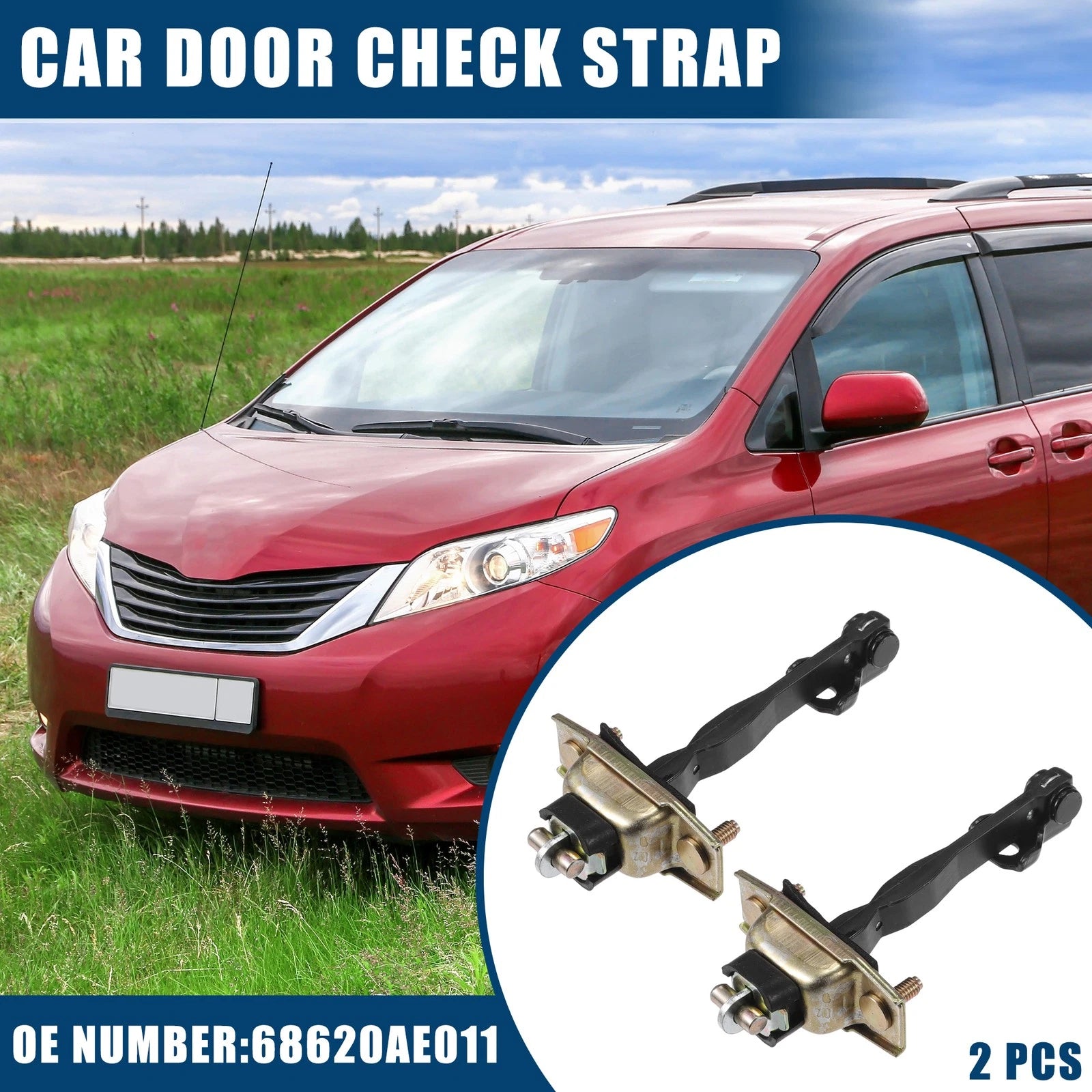 Door Check Strap Front Left OEM Replacement for Toyota Sienna (2004–2010)