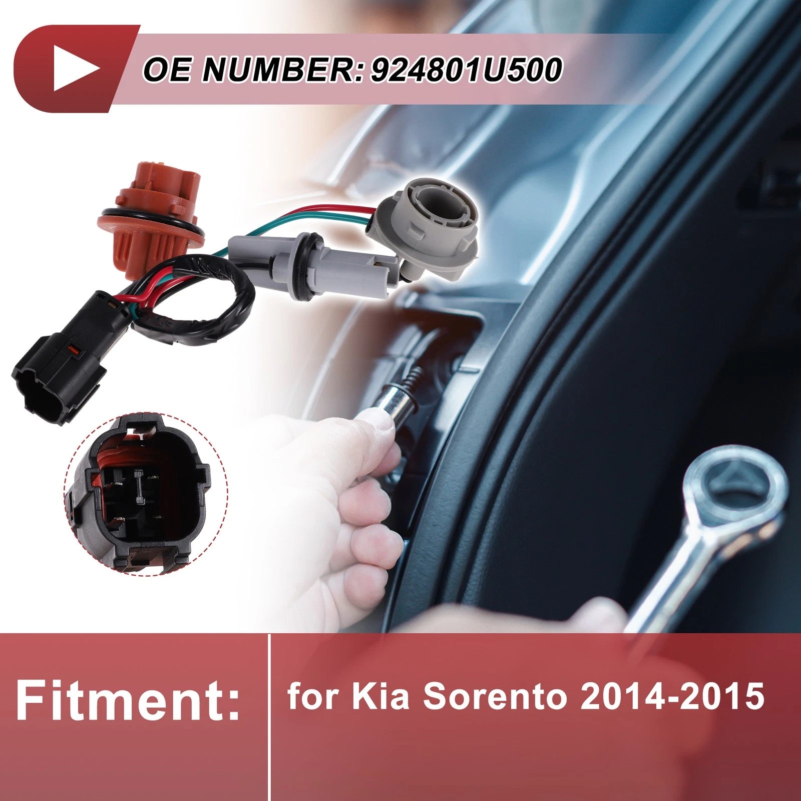 Tail Light Socket Wiring for Kia Sorento (2014–2015) No. 924801U500