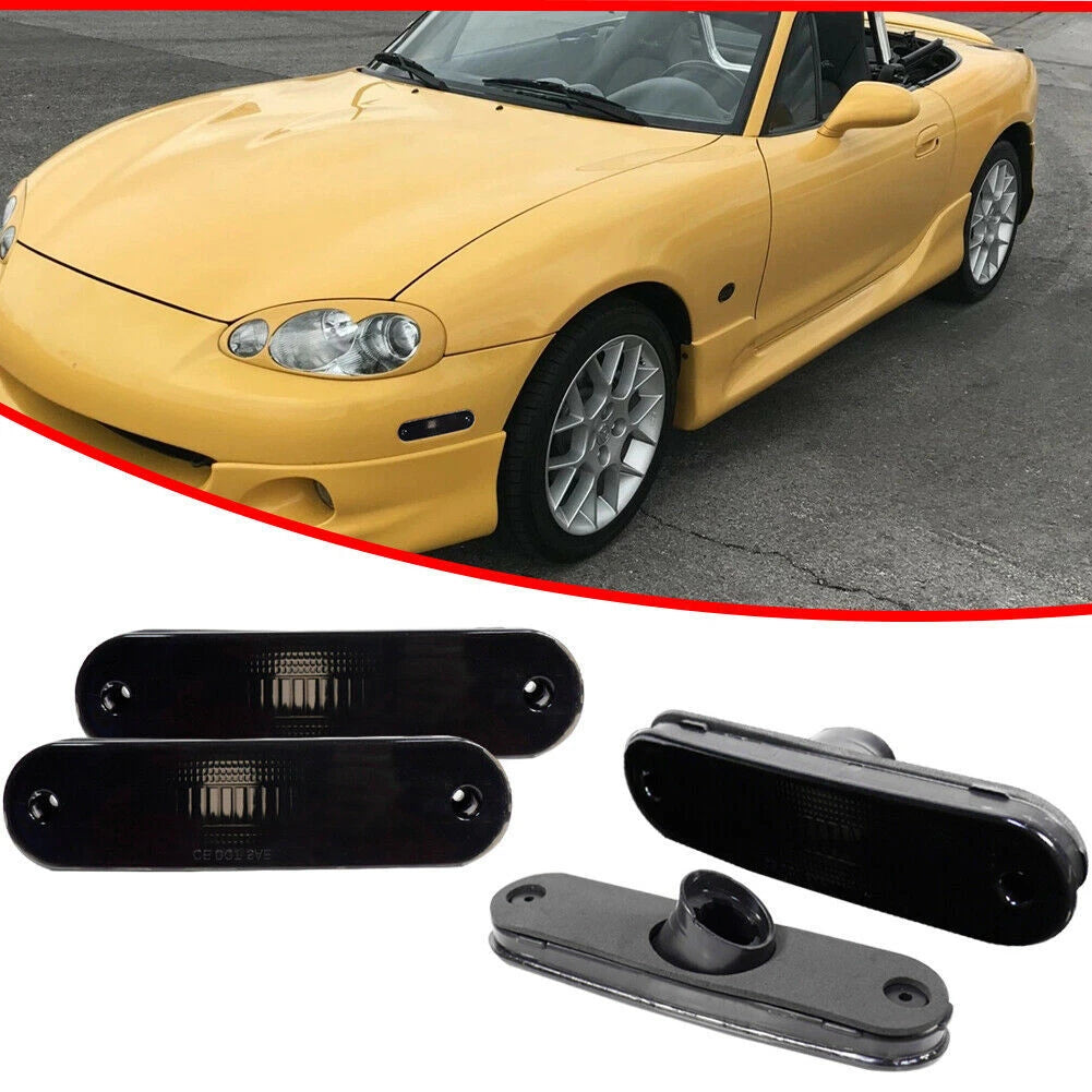 4X LED Side Marker Light Smoked for Mazda MX-5 Miata (1990–2005)