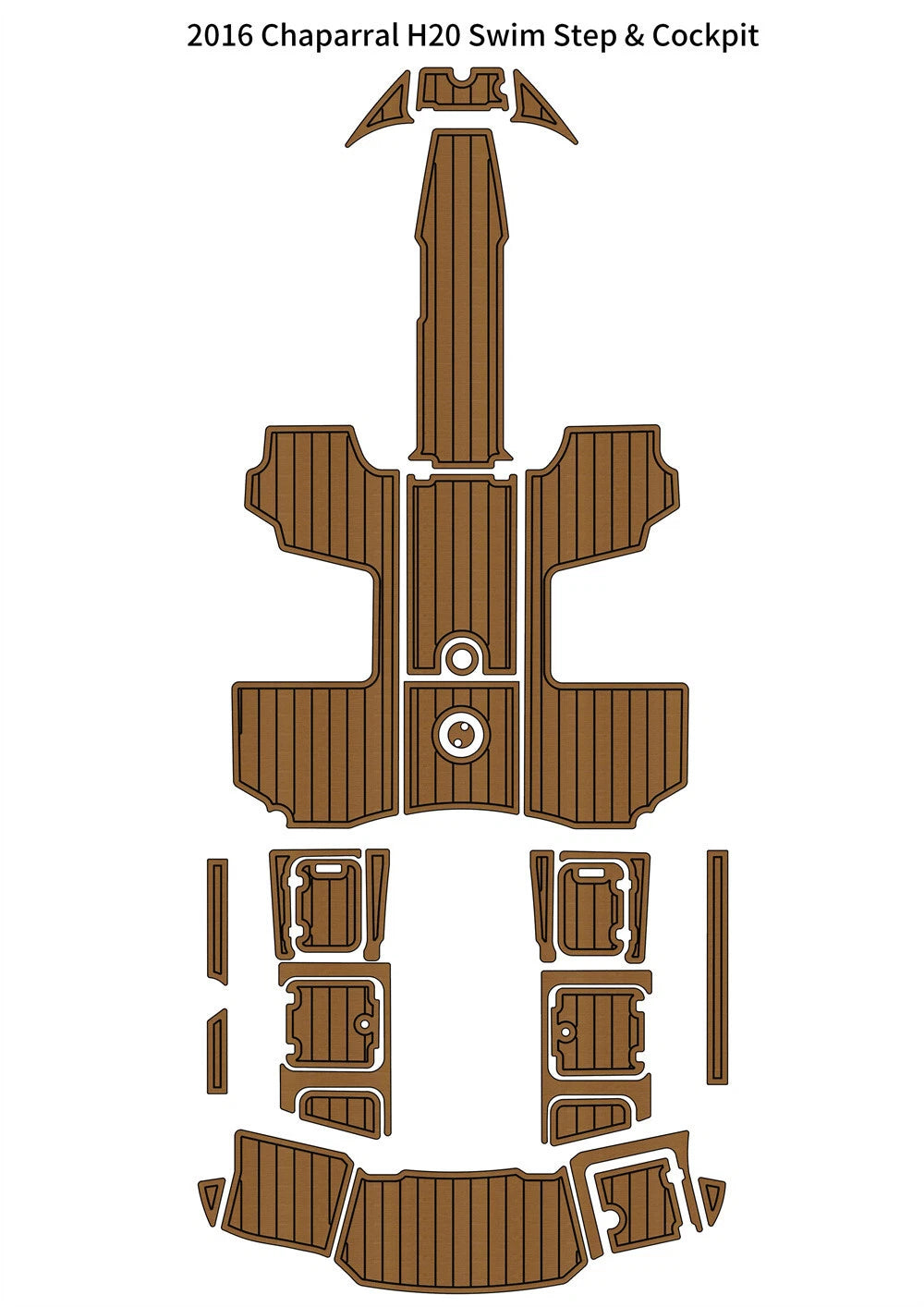EVA Foam Teak Flooring Mat for Chaparral H-20 (2016)