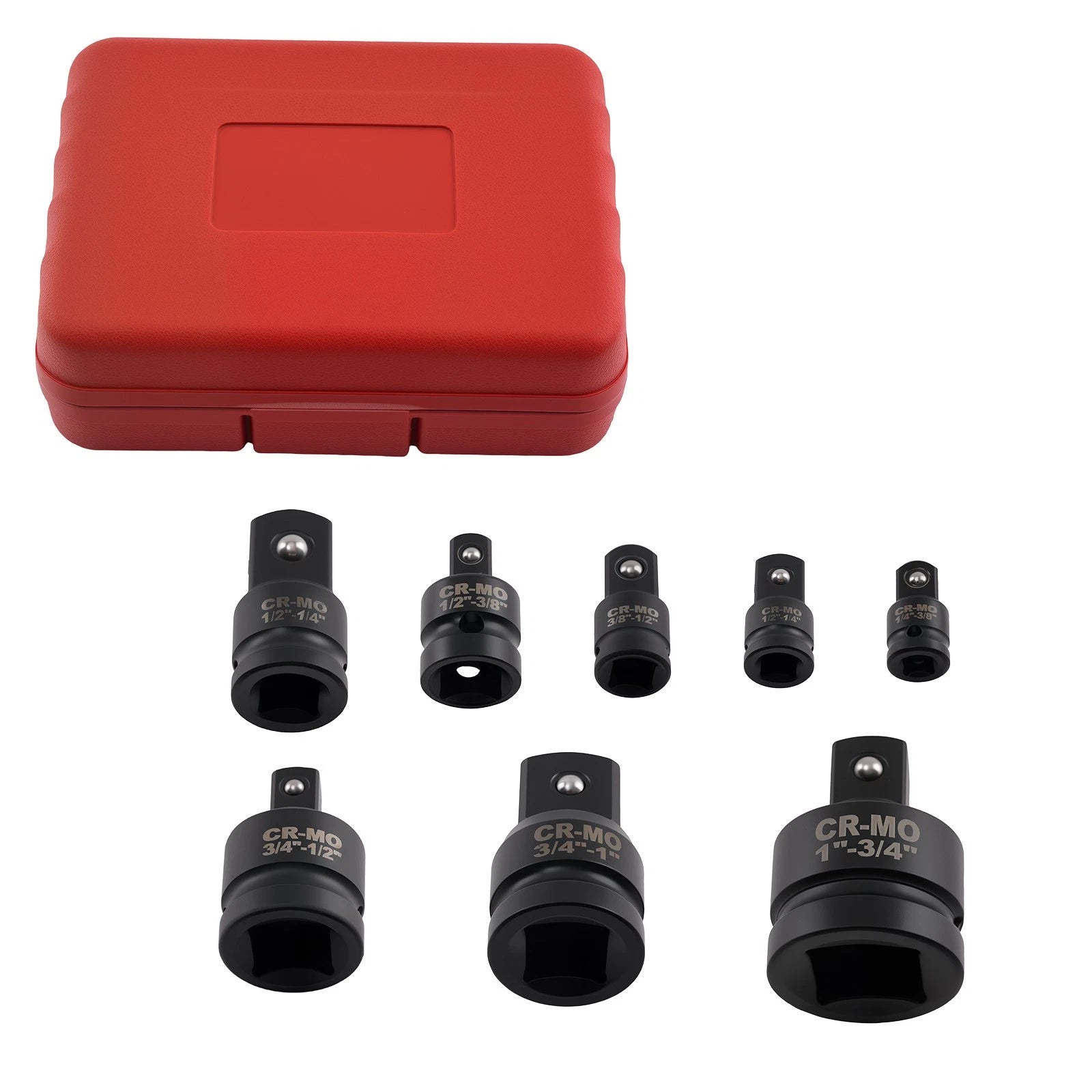 8pcs Impact Reducer Set 1/4-1in Socket Adapter Drive CR-MO Steel
