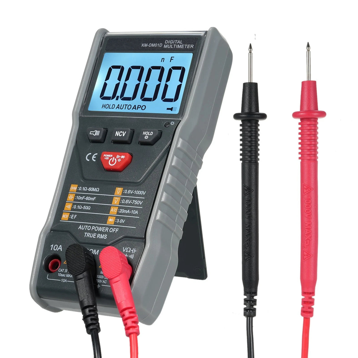 Digital Multimeter KM-DM01D 6000 Counts True RMS for Field and Lab Use