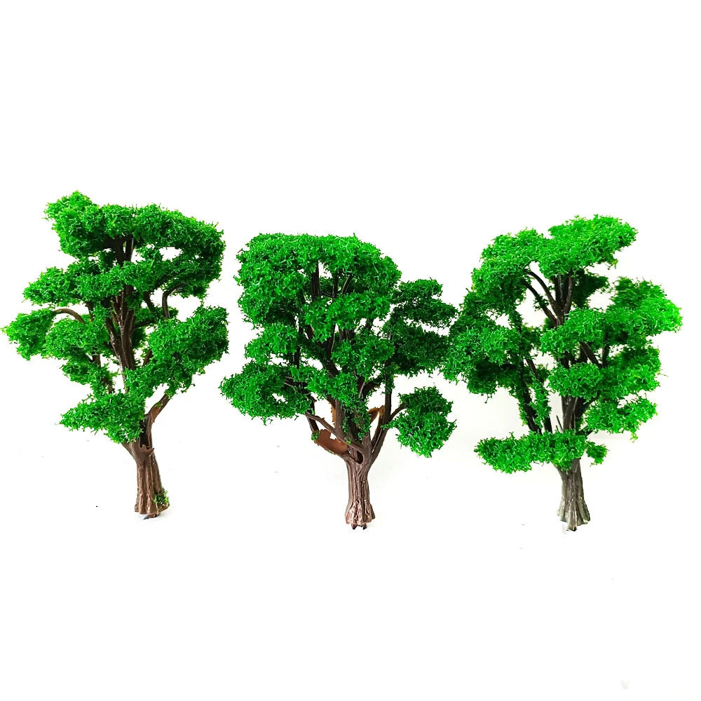 10Pc Tree Scenery Model for Railroads Trains Layout (3.14"/3.93")