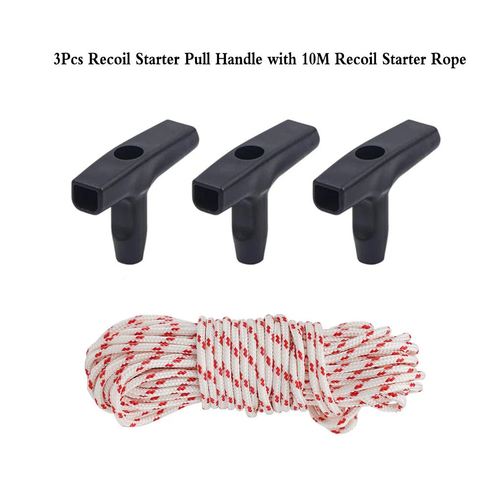 3X Starter Pull Handle Recoil Starter Rope 10-Meter for Stihl Craftsman Chainsaw (N/A)