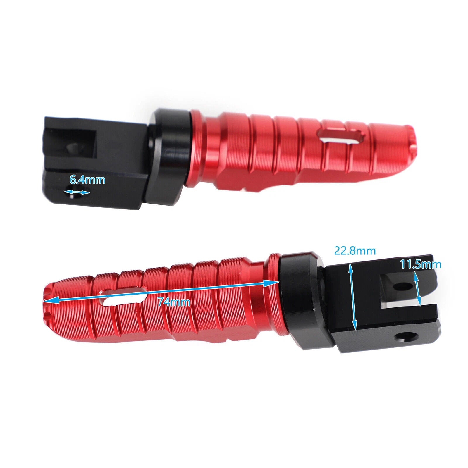 Front Footrests Foot Pegs for MV Agusta Brutale F3 F4 675 800 1000 (2012–2021) Red
