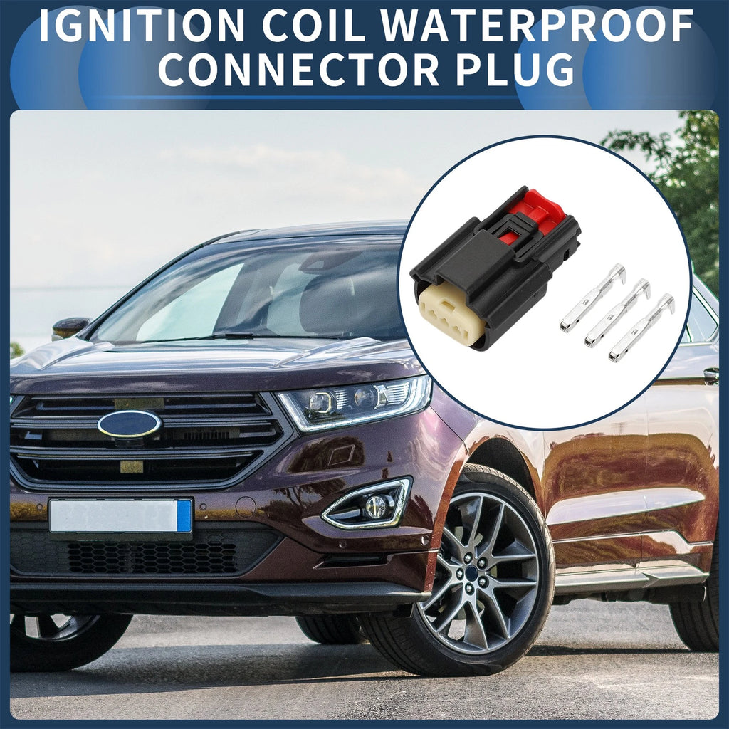 3 Pin Ignition Coil Waterproof Connector Plug for Ford Mazda (1 Set)