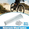 36pcs Bicycle Spokes J Bend Galvanized 192mm with Nipples for Universal (All)