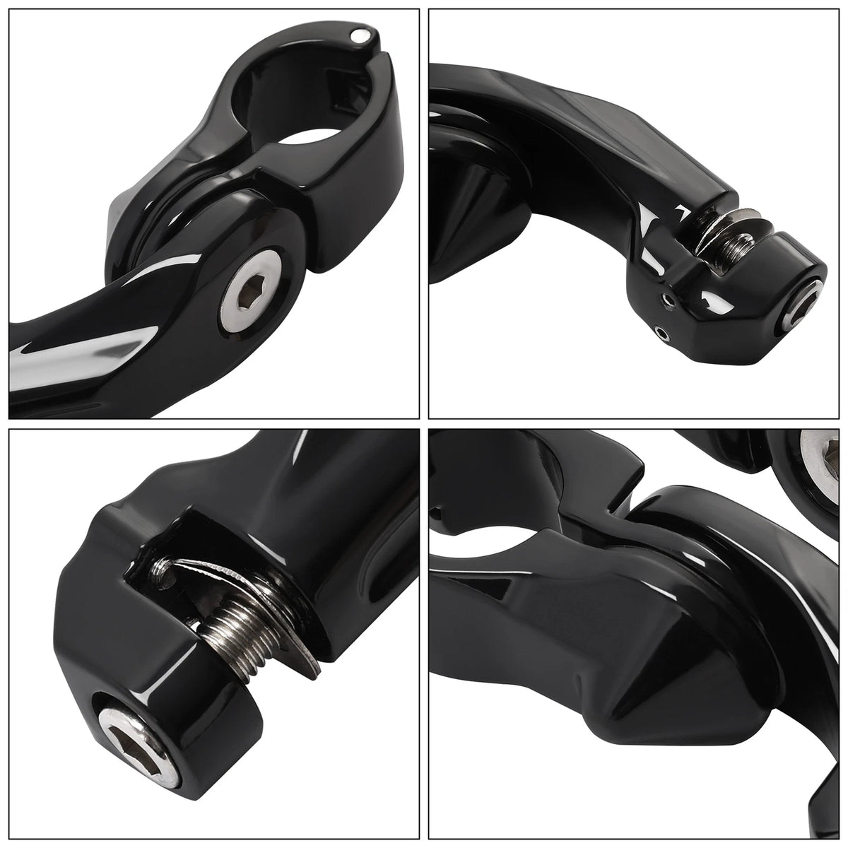 1-1/4" Short Angled Footpeg Pegs for Harley (Fits Engine Guard)