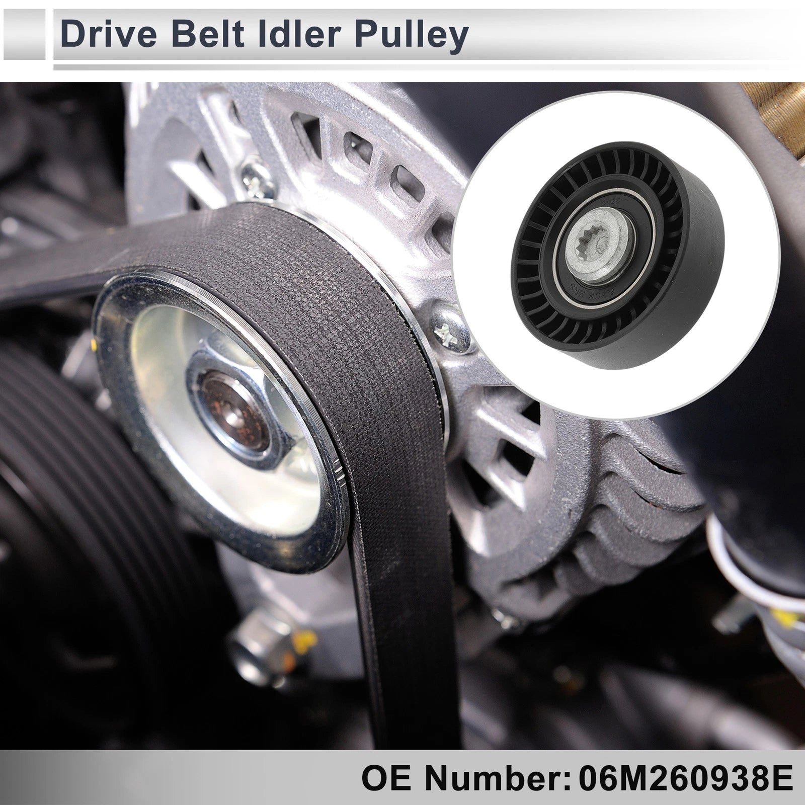 Drive Belt Idler Pulley Replacement for Audi A6 2018–2024 (1 Piece)