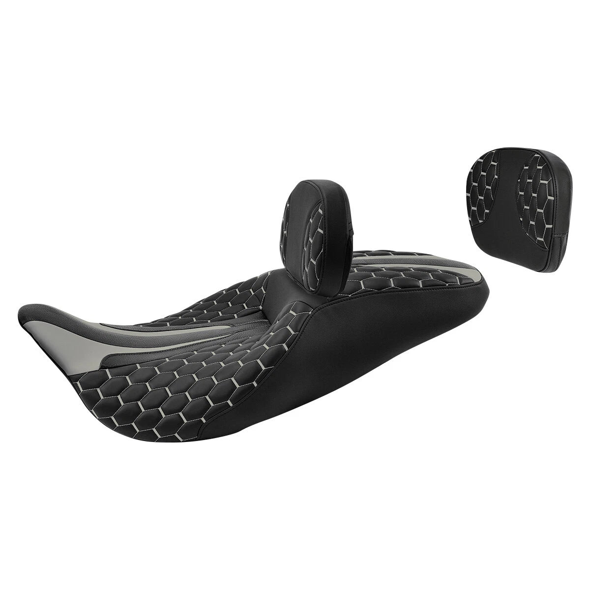 Driver Passenger Seat & Backrest Pad for Harley Touring Road Glide (2009–2023)