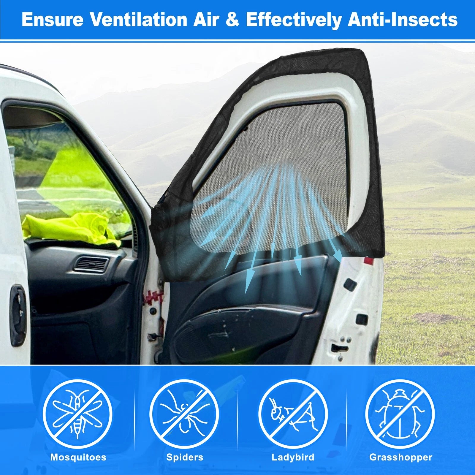 Magnetic Mosquito Screen for Ford E-Series Econoline (2002–2025)