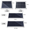 Solar Panel Dual USB Charger Kit for (10W, 15W, 20W, 25W)
