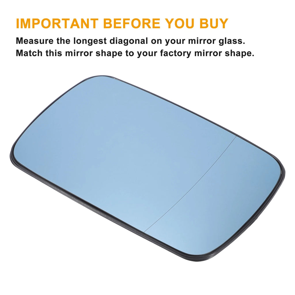 Right Side Heated Blue Mirror Glass for BMW 3 Series E30 (1982–1994)