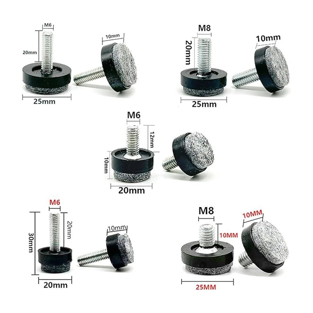 8 Adjustable Felt Leg Protectors for Chairs Tables Sofas