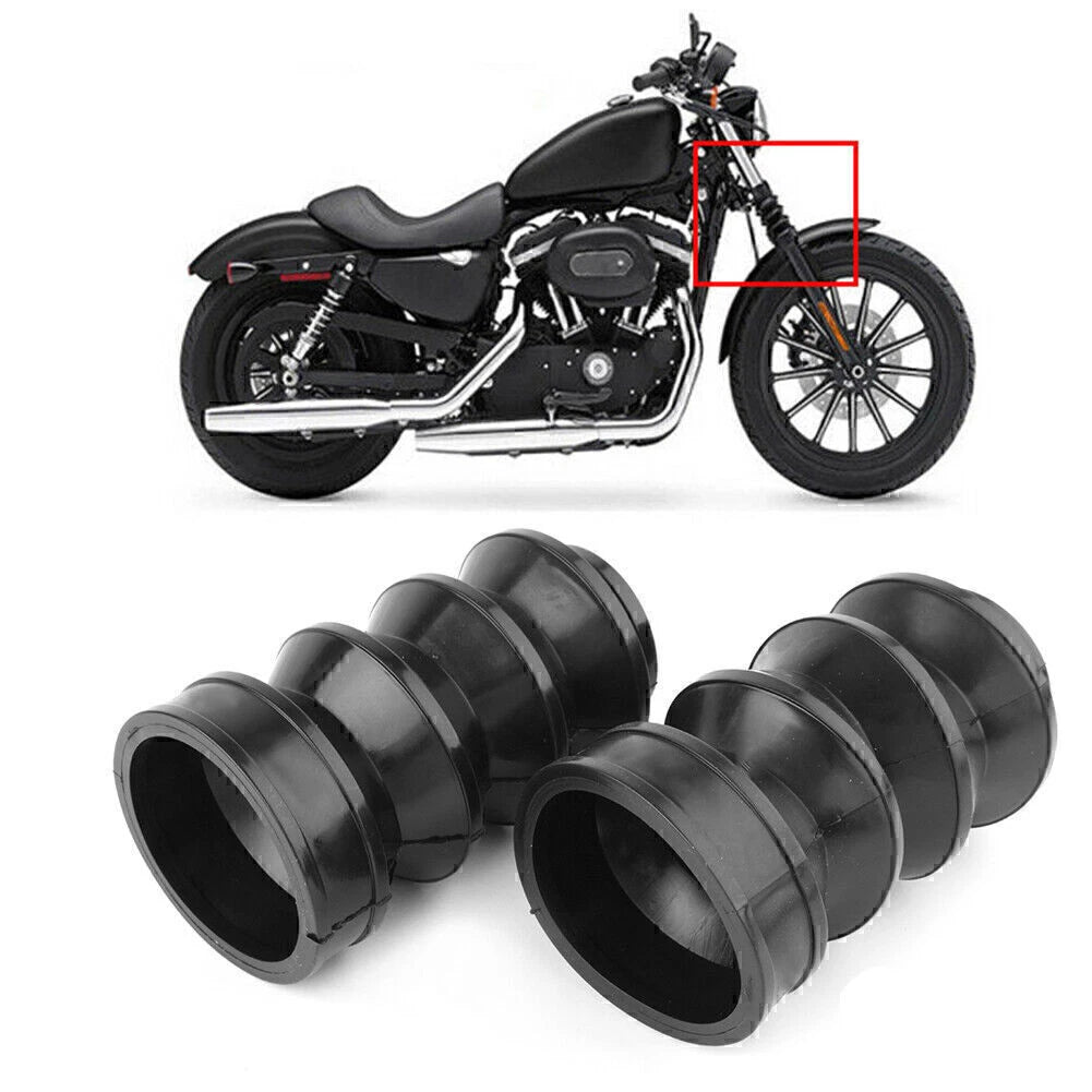 2X 39mm Motorcycle Fork Gaiters Boots for Harley Sportster 1200 (2012)