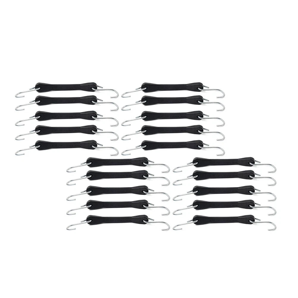 Set of 6 Heavy Duty Rubber Tarp Straps Tie Down Bungee Cords with Hooks