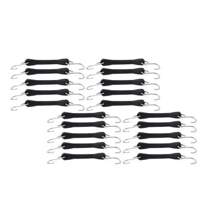 Set of 6 Heavy Duty Rubber Tarp Straps Tie Down Bungee Cords with Hooks