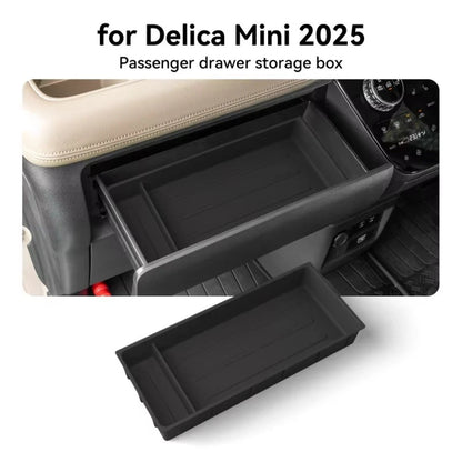 Dashboard Mounted Drawer Tray for Mitsubishi Delica 2025 Silicone Storage Box