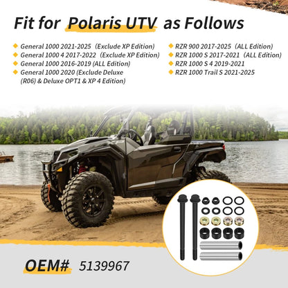 Rear Upper Control Arm Bushing Kit for Polaris RZR 900 1000 General 1000 (2015–2023) 5139967