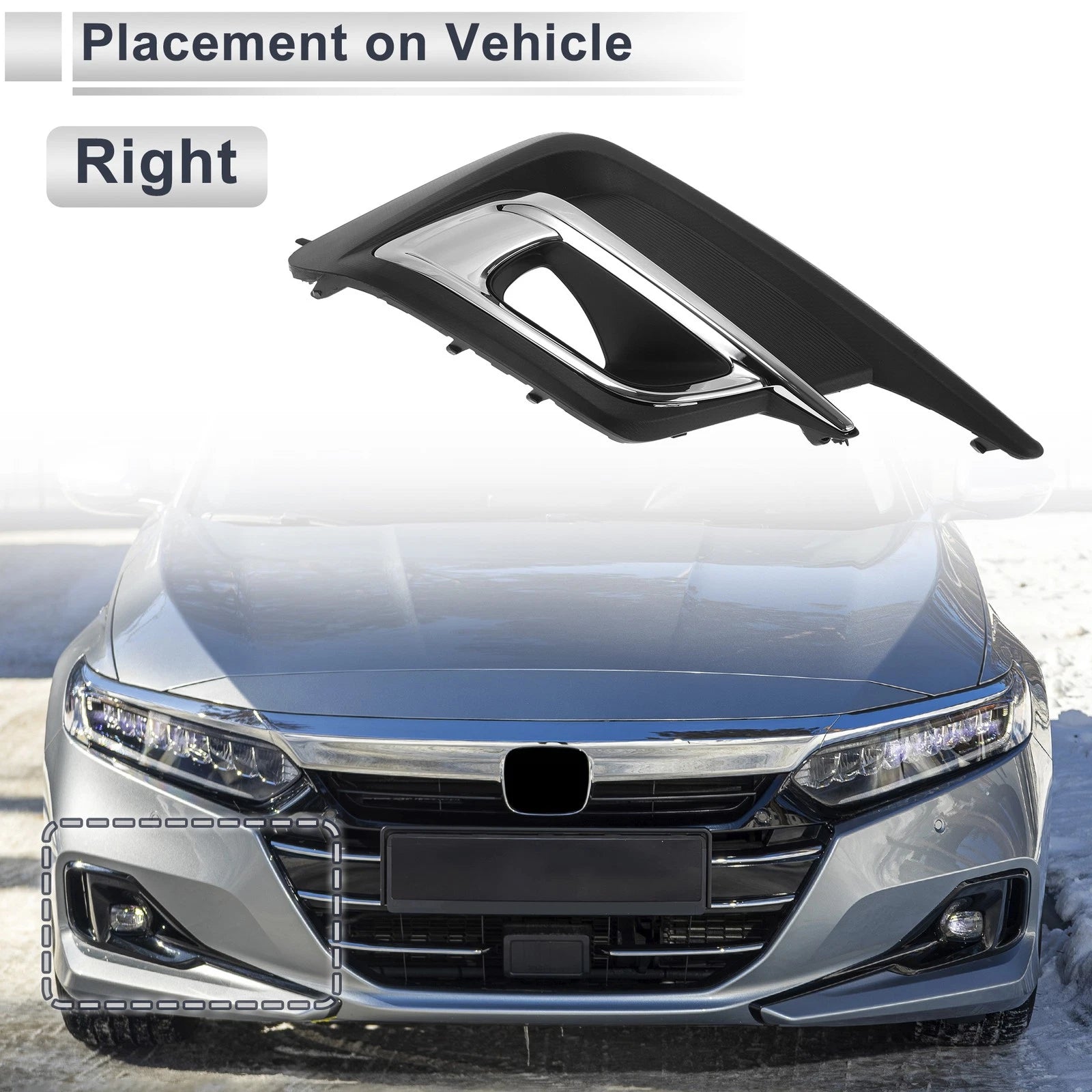 Front Right Fog Light Grill Replacement for Subaru Legacy (2018–2019)