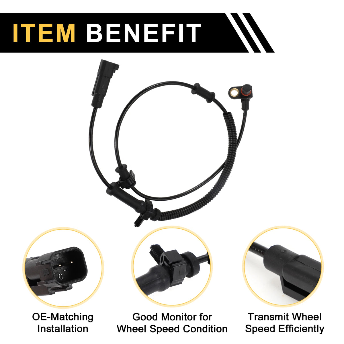 ABS Wheel Speed Sensor No. 68060333AA for Ram 1500 (2011–2012) Front Left Right