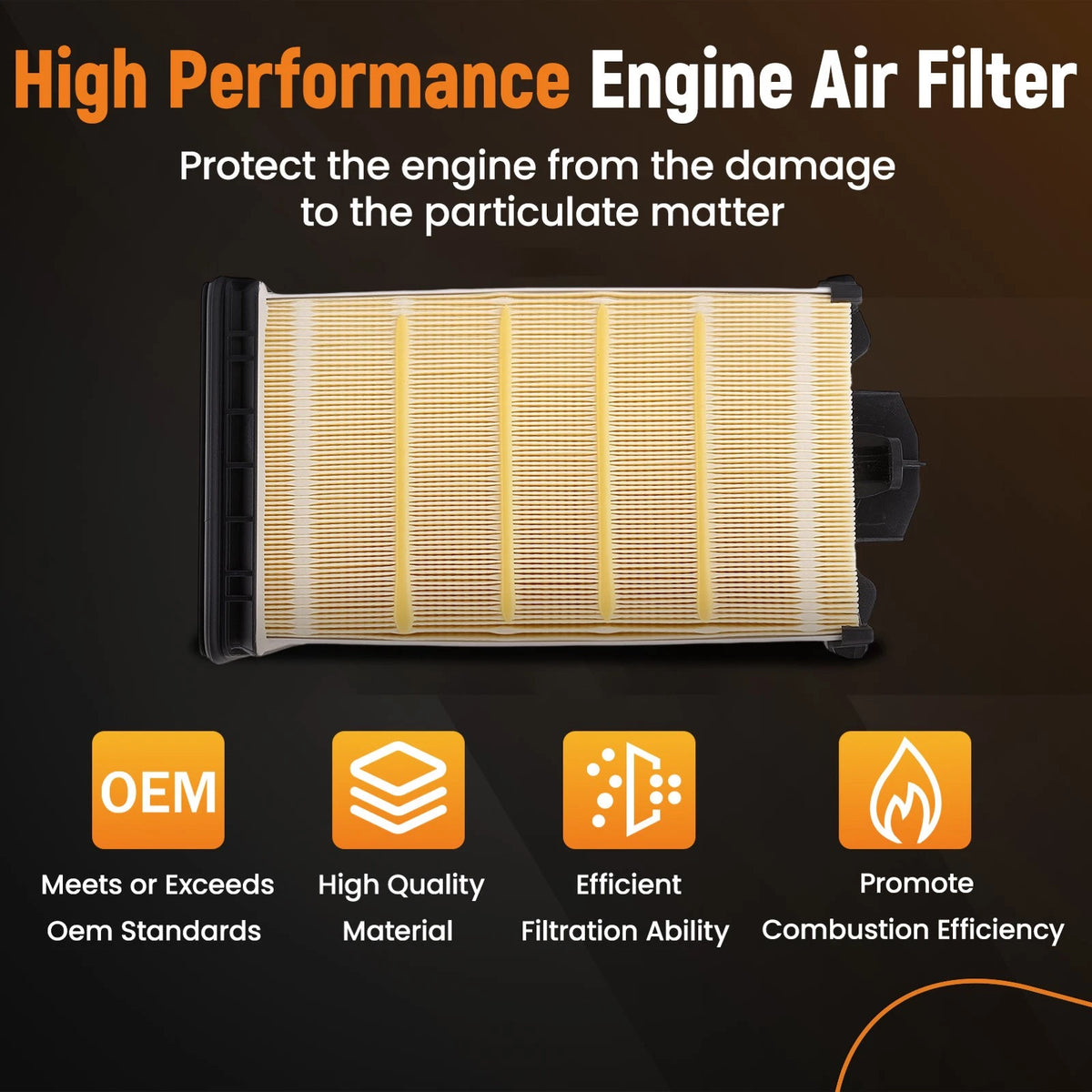 2X Replacement Air Filter Kit for Cummins QSB4.5 (500721, AF55021, WA10721)