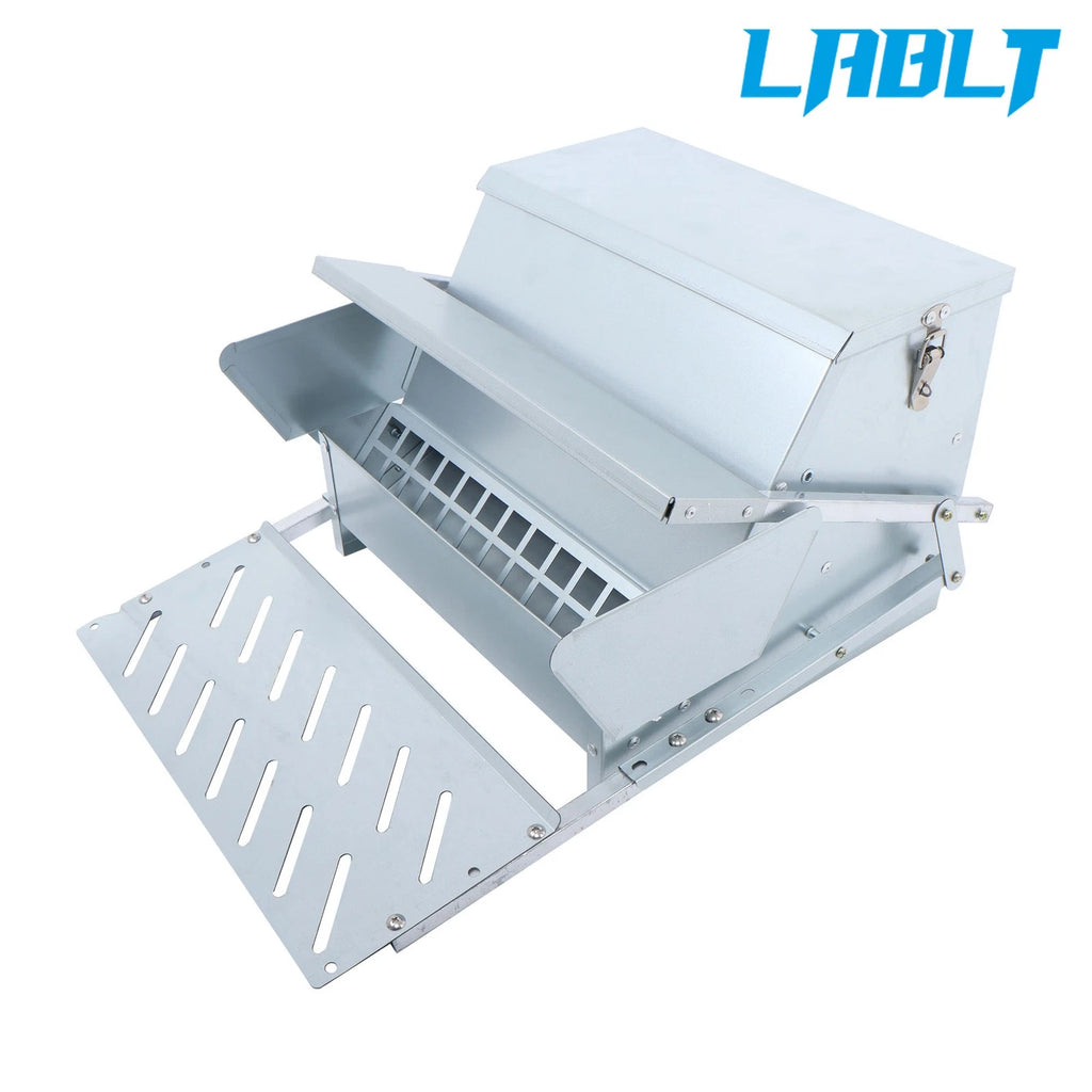 Automatic Chicken Feeder for Poultry (20 lb, Galvanized Steel)