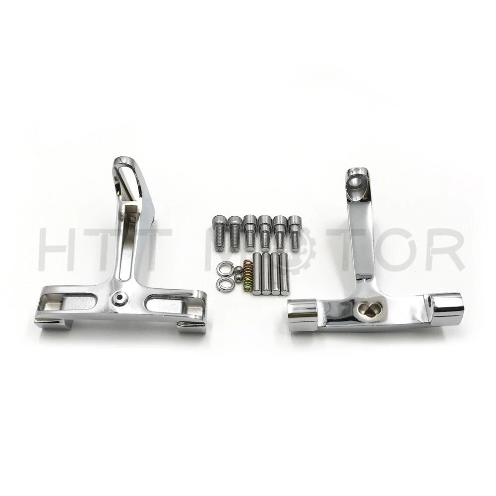 Chrome Passenger Footboard Mounting Bracket for Harley Touring (1993–2019)