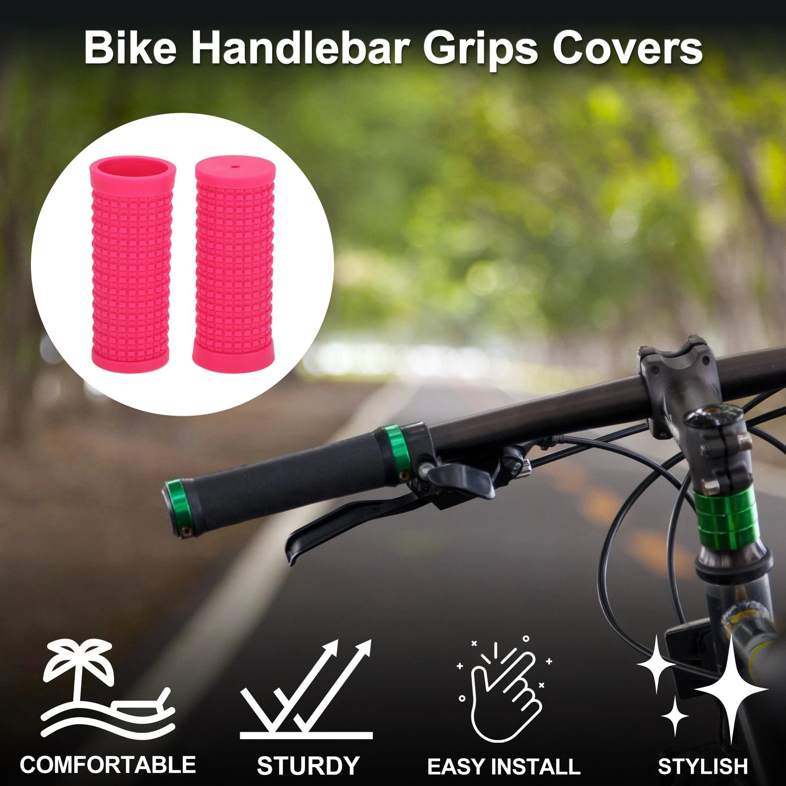 Bike Handlebar Grip Covers 74mm Lightweight for MTB End Grips 1 Pair