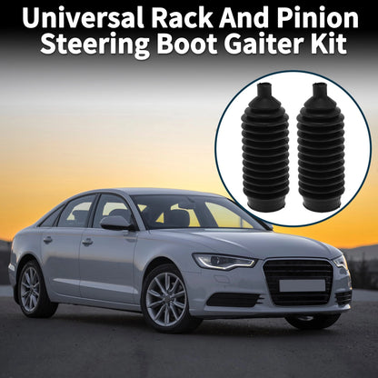 2Pcs Rubber Rack and Pinion Steering Boot Gaiter Kit for Universal Fit