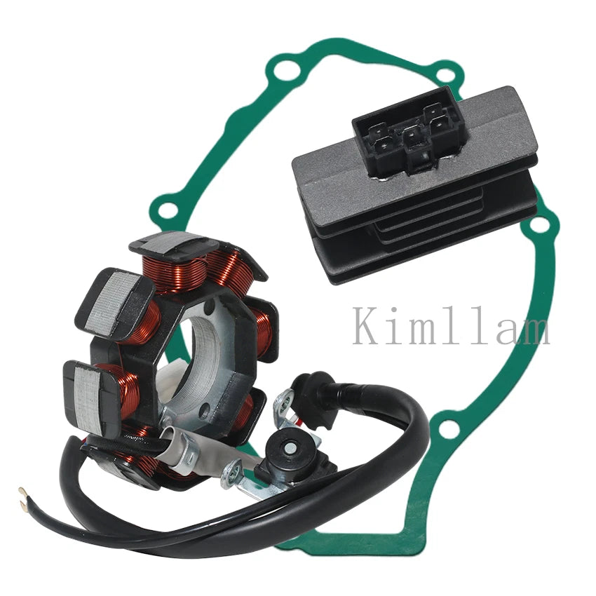 Stator Coil, Regulator Rectifier, Gasket for Yamaha YBR125 (2005–2006)