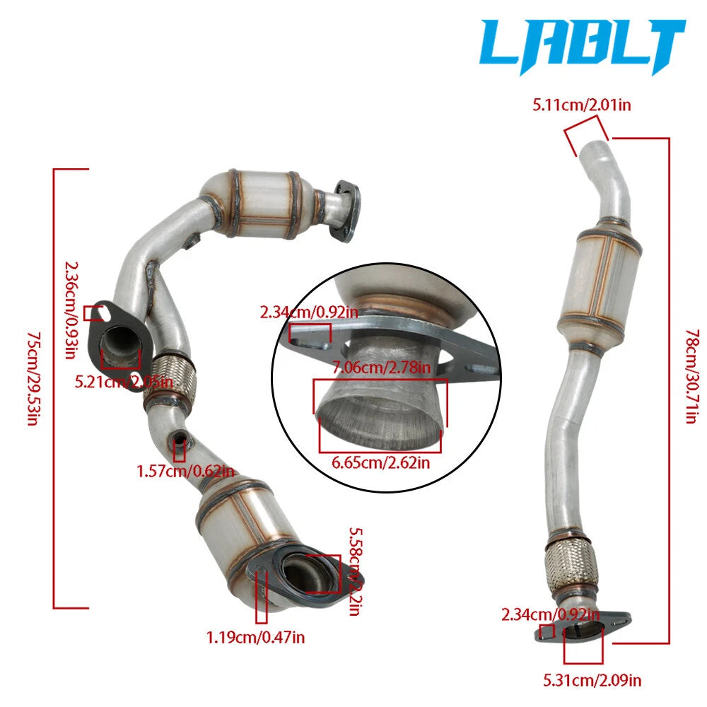 2X Catalytic Converter Set for Ford Taurus 3.0L (2000–2007)